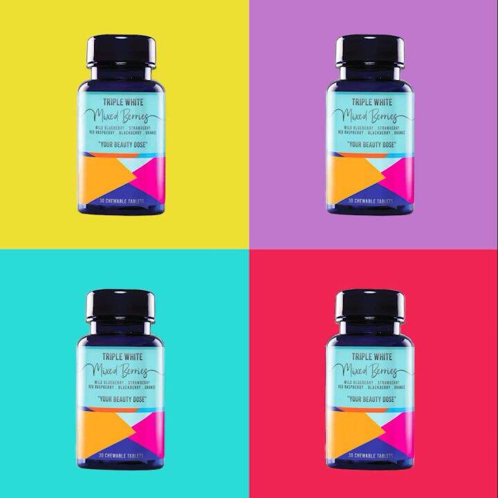 Triple White Mixed Berries Vitamin C 700mg 30 tablets Lazada