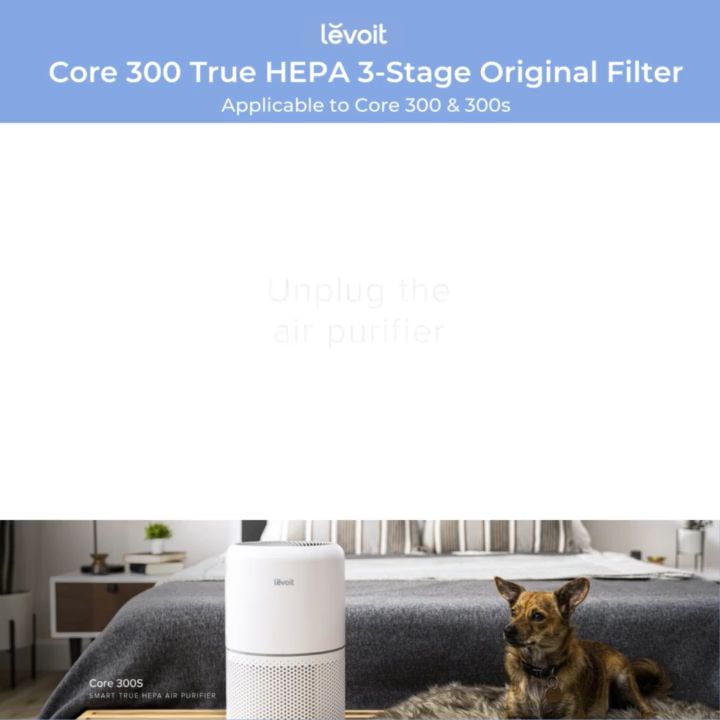 Filtre Anti Poussière Odeur 2 Filtres HEPA Rechange Pour Levoit Core 200S - Compatible Core 200S-RF - 3-en-1 Quality Printing 3d