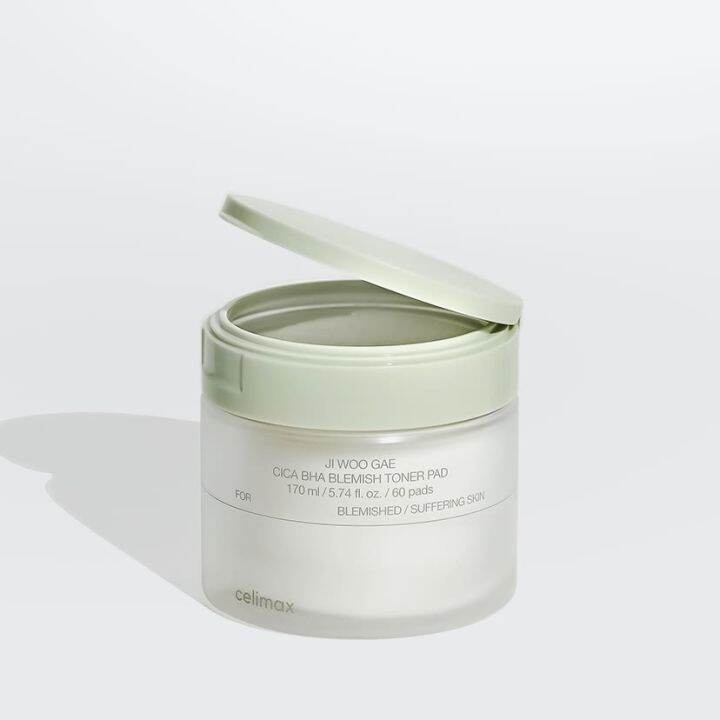 พร้อมส่ง/แท้ Celimax Ji Woo Gae Cica BHA Blemish Toner Pad 60 pad (170 ...