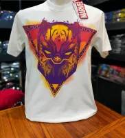 เสื้อMarvel ลิขสิทธิ์แท้ ลาย แบล็คแพนเธอร์ สีขาว (MVX-313)