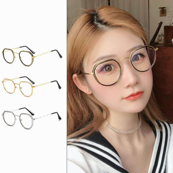 🔥Cadia👍 Anti Radiation Glasses for Women Retro Round Glasses Frame Anti ...