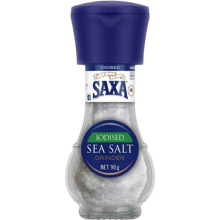 Saxa Iodised Sea Salt Grinder 90g Lazada