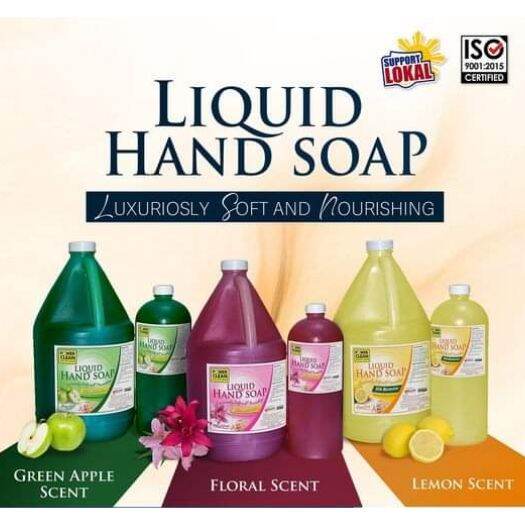 Powerclean Liquid Hand Soap Plus Moisturizer Floral/ Lemon/ Green Apple ...