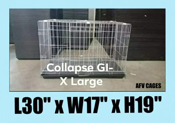 Galvanized Collapsible Dog Cage XL Lazada PH