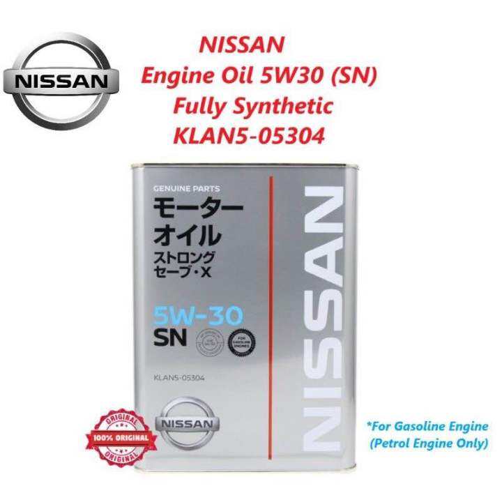 NISSAN ENGINE OIL SN 5W30 4L STRONG SAVE X Fully Synthetic engine oil ...