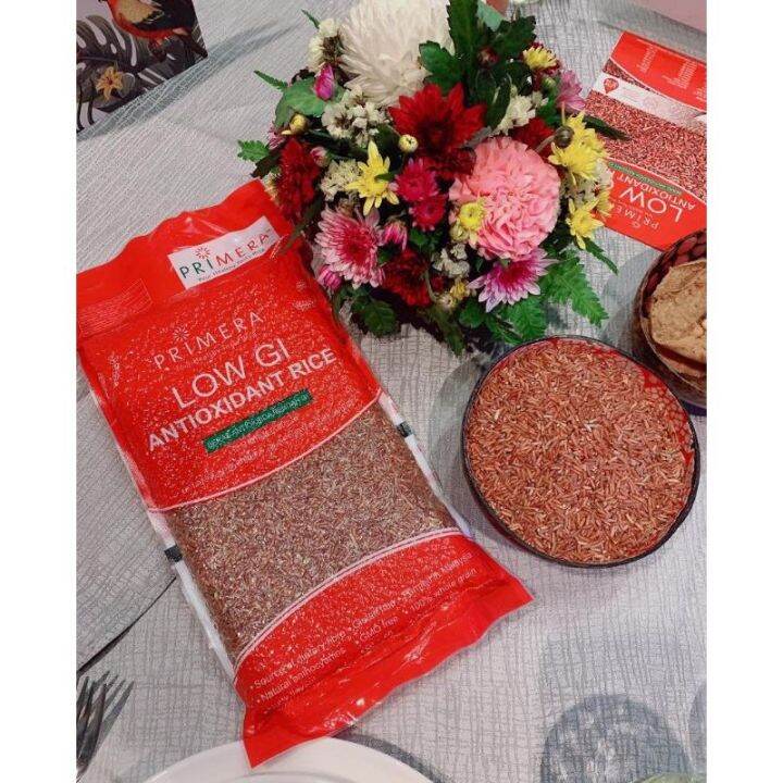 Primera Rice Low GI Rice in Vacuumm Packs Antioxidants Red Rice 1kg ...