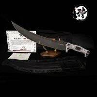 เดินป่า​ [KHAI Tactical Atayal] Black Blade Version Gurkha Scimitar!​ วัสดุ​ใบ:9CR18​Mov​ งาน​เต็ม​