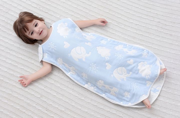 ถุงนอนเด็ก-ถุงนอนกันสะดุ้ง-ถุงนอนกันหนาว-ผ้าฝ้ายทอ6ชั้น
