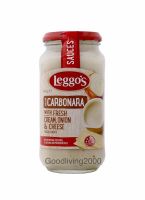 (Free shipping) Leggos Carbonara with Fresh Cream, Onion &amp; Cheese 490 g เลกโกส์ ซอสราดพาสต้า สกาเก็ตตี้ รสคาร์โบนาร่า ผสมครีมสด หอมใหญ่ และชีส 490 กรัม