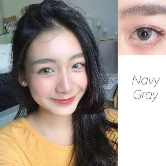 คอนเเทคเลนส์-kitty-kawaii-navy-gray-สีเทา