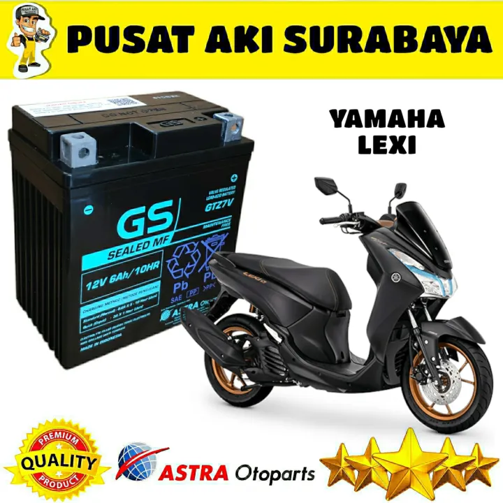 TERBARU AKI GS ASTRA GTZ7V 6 AH 12 VOLT UNTUK AKI SEPEDA MOTOR LEXI