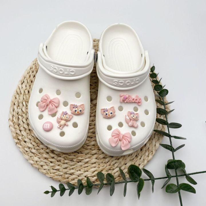 Crocs Jibbitz Charms Pink LinaBell DIY Detachable Shoe Flower Buckle ...