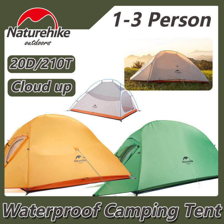 Naturehike Cloud Up Camping Tent 1 2 3 People Upgraded Tent Ultralight Outdoor Waterproof Double 1327