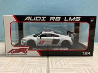 รถโมเดลเหล็ก 1 ต่อ 24 รถ AUDI R8 LMS สีขาว มีสติกเกอร์ลงสนาม