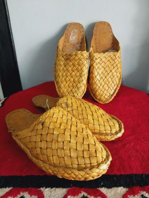รองเท้าอินเดียสานหนังแท้เปิดส้นเบอร์ 9(27-27.5)