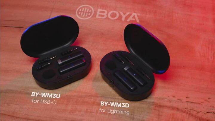Boya BY-WM3D BY-WM3U BY-WM3 Wireless Microphone Mic For Vlogging Live ...