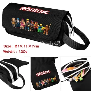 New Game Roblox Double Layer Flip Pen Bag Polyester for Primary and  Secondary School Students Stationery Box Christmas Gift Toy
