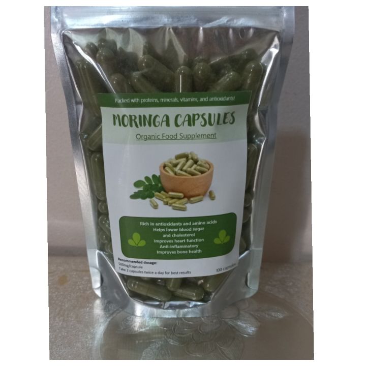 MORINGA PURE CAPSULES 100pcs 500mg | Lazada PH