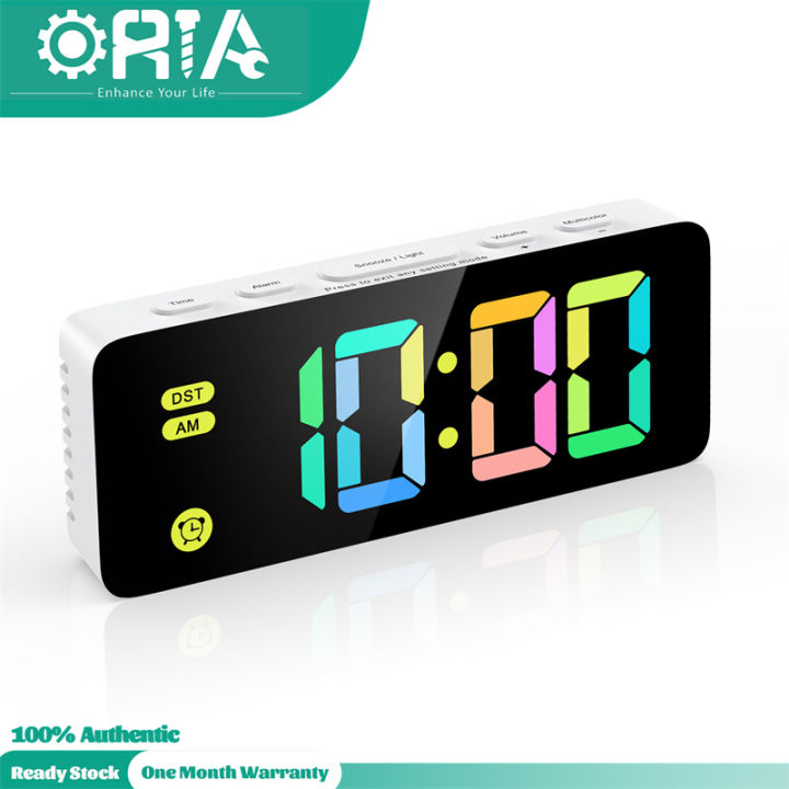 ORIA RGB Alarm Clock Digital Clock Beside Colorful Display Desk Clocks ...