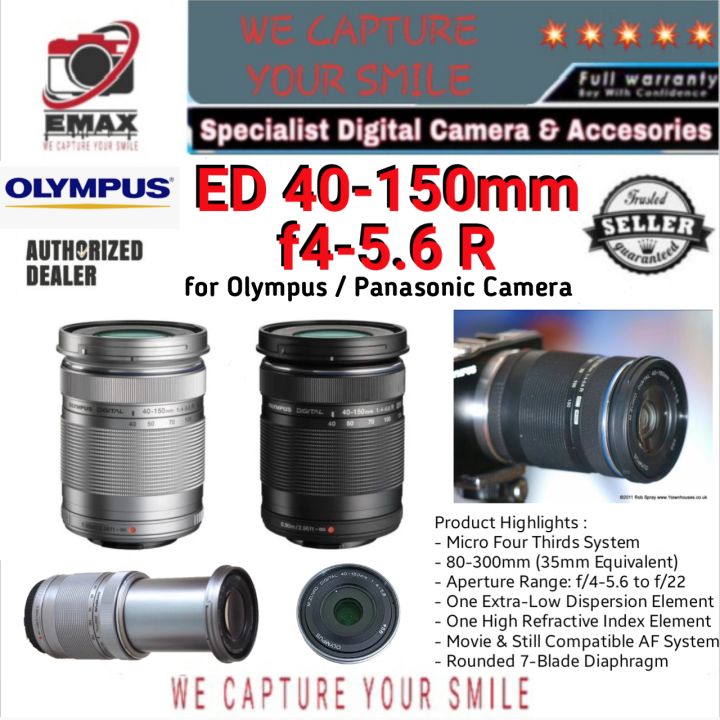 Olympus ED 40-150mm f4-5.6 R M. Zuiko Lens Camera Olympus Panasonic Lumix  Lensa Olympus 40 150 mm f/4-5.6 R MSC Lensa Mirrorless Lazada Indonesia