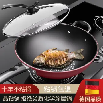 Handmade Iron Pot Frying Pan Wok Pan Uncoated Gas Stove Induction
