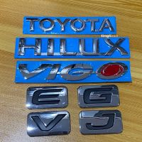 โลโก้ Toyota-Hilux-VIGO-E-G-V-J ใหญ่ สีโคเมี่ยม ติด VIGO ราคาต่อชิ้น