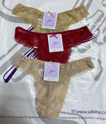 Sabina กางเกงชั้นใน (G-String) รหัส STZP1101 รุ่น Panty Zone สีแดง เนื้อเข้ม เนื้ออ่อน