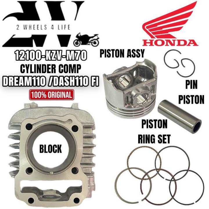 HONDA EX5 DREAM /DASH110 FI CYLINDER COMP SET WITH PISTON PIN RING 100