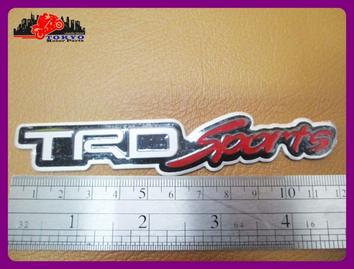 toyota-trd-sports-logo-chrome-amp-red-1-pc-โลโก้-trd-sports-พร้อม-สติ๊กเกอร์-สินค้าคุณภาพดี
