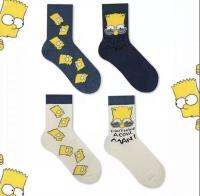 The Simpson Cartoon Socks ถุงเท้าลายการ์ตูน ซิมสัน  แต่งลายตัวการ์ตูนมาเต็ม ใสแนวสรีท เท่ห์ พร้อมส่ง