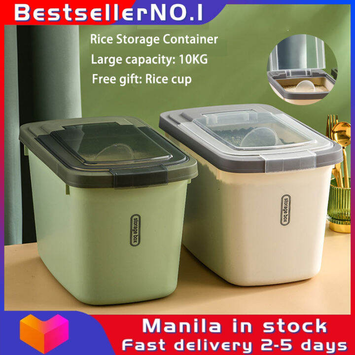 Bestseller 10KG Rice Storage Box Grain Cereal Dispenser Kitchen Rice