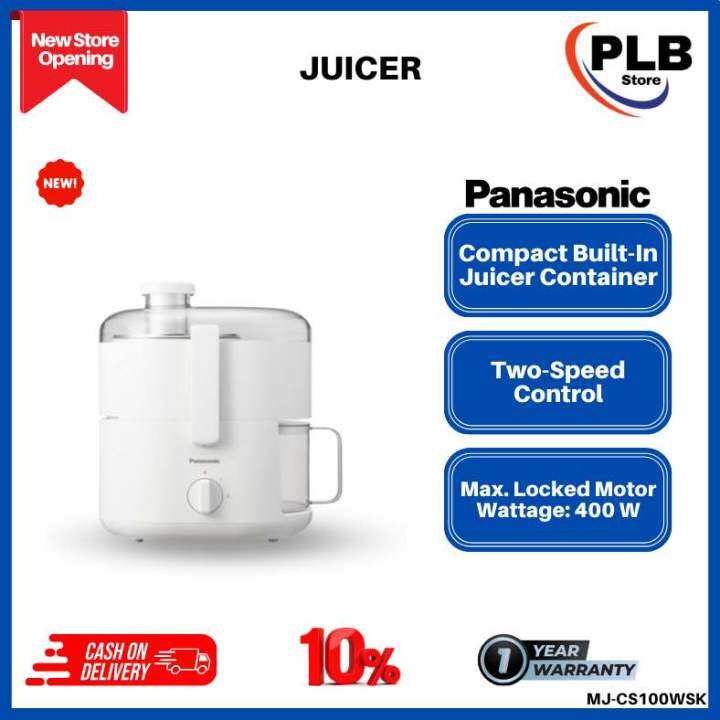 PANASONIC COMPACT JUICER EXTRACTOR FRUIT GRINDER MJCS100WSK Lazada