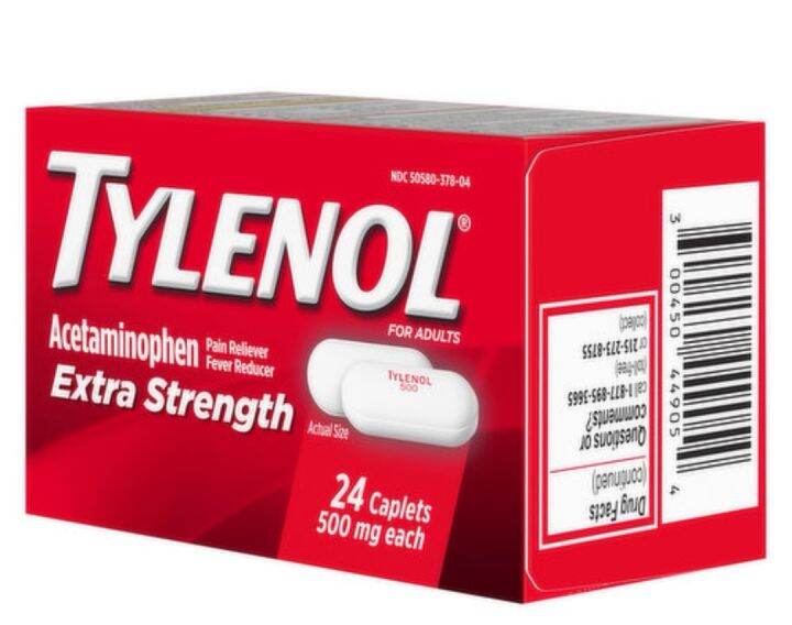 TYLENOL Extra Strength Pain Reliever, fever reducer 24 caplets | Lazada PH