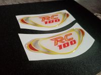 สติ๊กเกอร์​ ติดฝากระเป๋า​RC100​ RC80สติ๊กเกอร์​เรซิ่น​นูนใส​ อะไหล่ทดแทนของเดิม