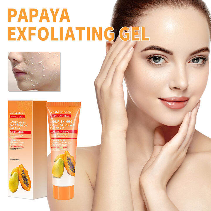 Papaya Facial Exfoliating Gel Facial Body Scrub Exfoliating Gel Acne Removal Niacinamide