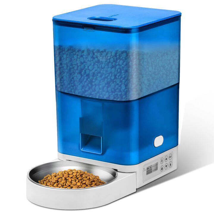 4L Colorful Automatic Pet Feeder Voice Recording Cat/Dog Feeder WIFI