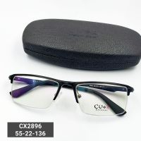 กรอบแว่นตา CU2 รุ่น CX2896 ทรงครึ่งกรอบ ขาสปริง กรอบ Aluminium