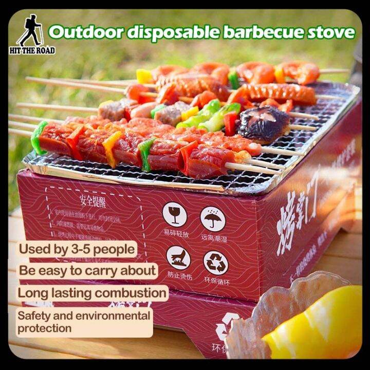 Outdoor Disposable Barbecue Stove Barbecue Grill Stainless With Stand