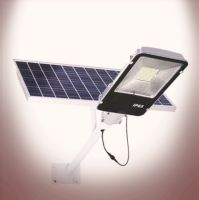 SOLAR LED STREET LIGHT โคมไฟถนนโซล่าร์เซลล์ กำลังไฟ 100 วัตต์ พร้อมขายึดแผงโซล่าร์และขายึดเสาไฟ และรีโมทคอนโทรล รุ่น SOLAR-AB-100 โคมไฟ (1896)