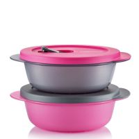 Tupperware CrystalWave Bowl 600ml กล่องทัพเพอร์แวร์ เข้าไมโครเวฟได้ มีช่องระบายอากาศเล็กๆที่ฝา