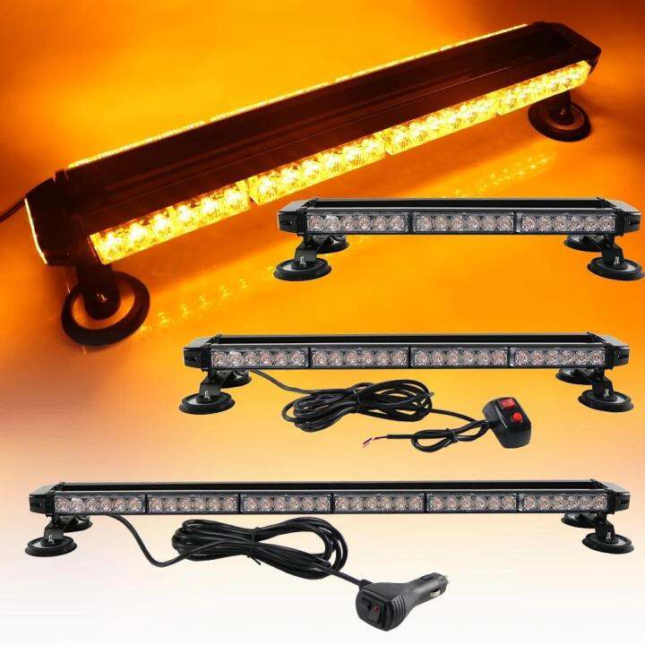 Strobe Light Bar 14 " - 50" 6 LED สีเหลืองอำพันสี่ด้านที่ปรึกษาการจราจร ...