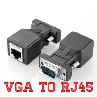 1 Pcs VGA TO RJ-45 VGA ชายหญิงหัว LAN RJ45 Cat5 Cat6 20M สายเคเบิลเครือข่ายอะแดปเตอร์ VGA สาย