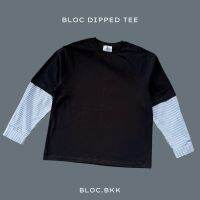 BLOC DIPPED TEE เสื้อยืดโอเวอร์ไซส์ ต่อแขนยาวแบบเสื้อเชิ้ต