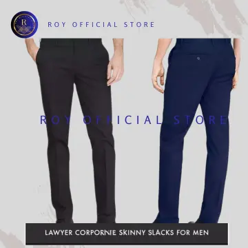 Lawyer Slacks Pants for Mens- BLACK