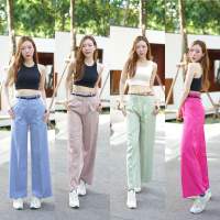 ?CLEARANCE SALE?CALLA PANTS กางเกงเอวสูงขากระบอกใหญ่ทรงเบสิค ดีไซน์ขายาว พรางหน้าท้อง