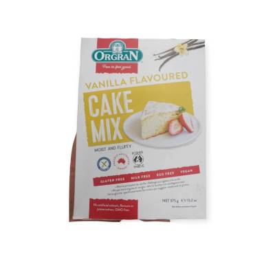 Orgran Gluten Free Vanilla Cake Mix แป้งสำเร็จรูปทำเค้กวานิลลา 375g