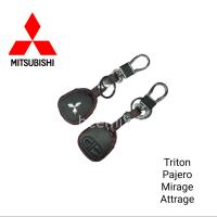 ซองหนังหุ้มกุญแจรีโมท Mitsubishi Triton Pajeroพร้อมพวงกุญแจ