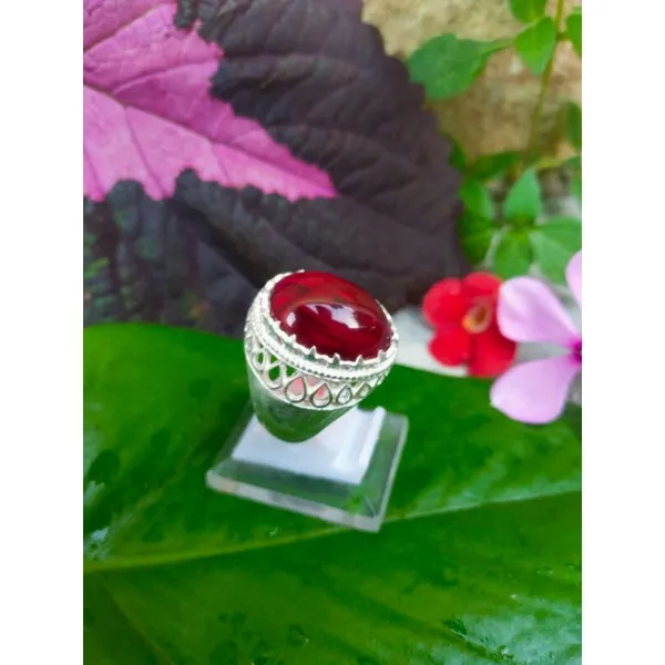 cincin Batu Merah delima Asli | Lazada