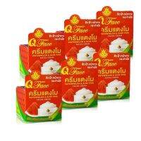 6 ชิ้น / บำรุงผิว แก้ฝ้า ครีมแตงโม คิวเฟส Q-Face Watermelon and Aloevera