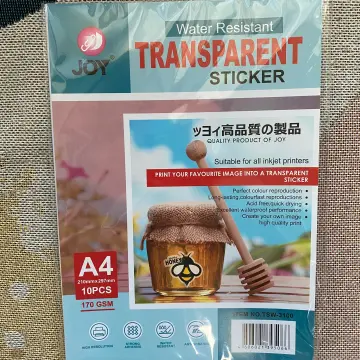 Transparent sticker paper A4